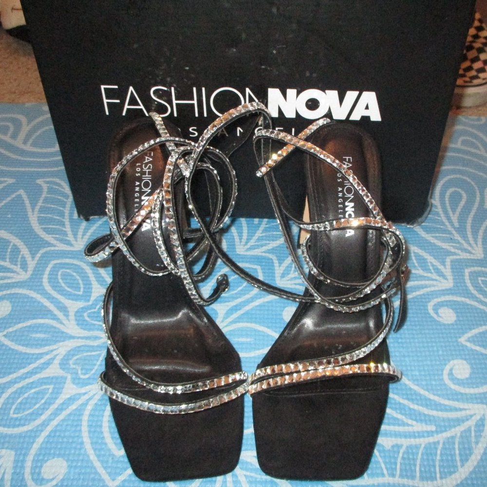 fashion nova strapped heels